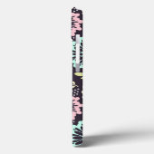 Zachte pastelroze en turquoise bloem Vintage Botan Case-Mate iPhone Case (Achterkant / Links)