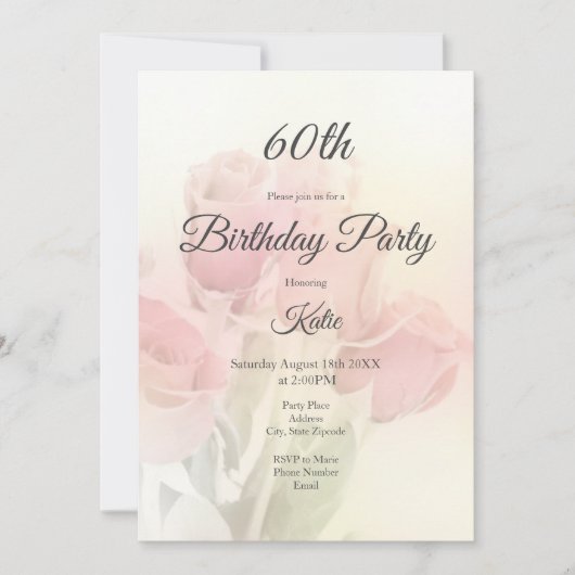 Zachte Pastelrozen 2 Kaart (Voorkant)