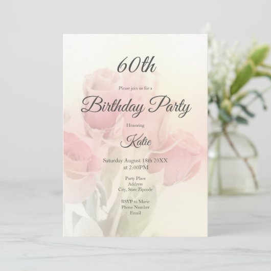 Zachte Pastelrozen 2 Kaart (Staand voorkant)