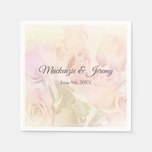 Zachte Pastelrozen Servet (Voorkant)