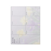 Zachte pastels & bloemige weekplanner notitieblok (Linkerzijde)