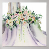 Zachte pastels, Bruids Cascading Bouquet 2, Poster (Voorkant)