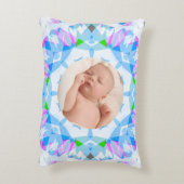 Zachte  Pastels Custom Christmas Photo Afbeelding Accent Kussen (Achterkant (Verticaal))