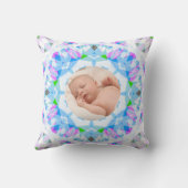 Zachte  Pastels Custom Christmas Photo Afbeelding Kussen (Achterkant)