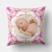 Zachte  Pastels Custom Christmas Photo Afbeelding Kussen (Achterkant)