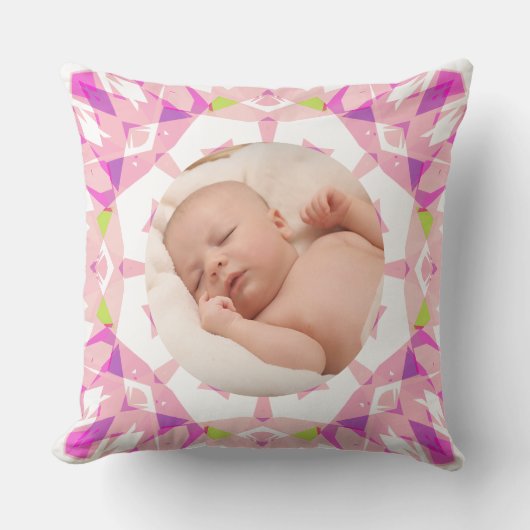 Zachte  Pastels Custom Christmas Photo Afbeelding Kussen (Voorkant)