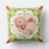 Zachte  Pastels Custom Christmas Photo Afbeelding Kussen (Achterkant)