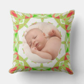 Zachte Pastels Custom Christmas Photo Afbeelding Kussen (Voorkant)