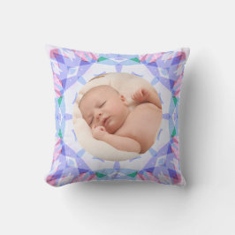 Zachte  Pastels Custom Christmas Photo Afbeelding Kussen