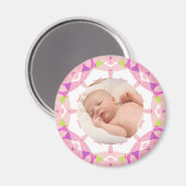 Zachte  Pastels Custom Christmas Photo Afbeelding Magneet (Voorkant / Achterkant)