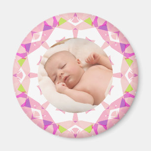 Zachte Pastels Custom Christmas Photo Afbeelding Magneet