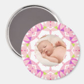 Zachte  Pastels Custom Christmas Photo Afbeelding Magneet (Voorkant / Achterkant)