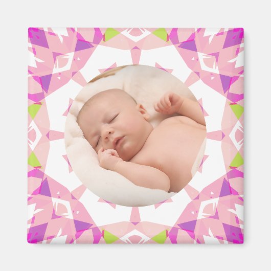 Zachte  Pastels Custom Christmas Photo Afbeelding Magneet (Voorkant)