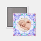 Zachte  Pastels Custom Christmas Photo Afbeelding Magneet (Voorkant / Achterkant)