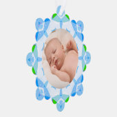 Zachte  Pastels Custom Christmas Photo Afbeelding Ornament Kaart (Rechts)