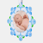 Zachte  Pastels Custom Christmas Photo Afbeelding Ornament Kaart (Links)