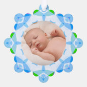 Zachte  Pastels Custom Christmas Photo Afbeelding Ornament Kaart (Achterkant)