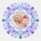 Zachte Pastels Custom Christmas Photo Afbeelding Ornament Kaart (Voorkant)