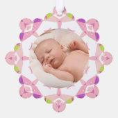 Zachte Pastels Custom Christmas Photo Afbeelding Ornament Kaart (Achterkant)