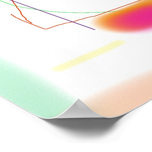 Zachte pastels en levendige tinten poster (Hoek)