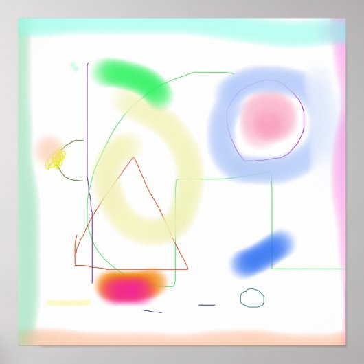 Zachte pastels en levendige tinten poster (Voorkant)