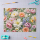 Zachte Pastels Floral Print Tissuepapier (Craft)