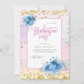 Zachte pastels/floreel/Confetti/Afstuderen Kaart (Voorkant)