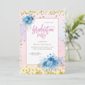 Zachte pastels/floreel/Confetti/Afstuderen Kaart (Staand voorkant)