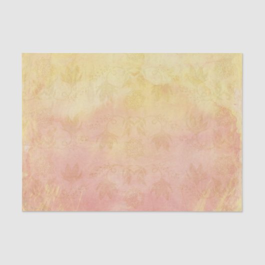 Zachte pastels met  Style Gold Flowers Tissuepapier (Voorkant)