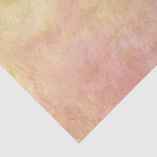 Zachte pastels met Style Gold Flowers Tissuepapier (Detail)