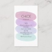 Zachte pastelschilderij Abstracte vormen Waterverf Visitekaartje (Achterkant)