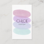 Zachte pastelschilderij Abstracte vormen Waterverf Visitekaartje (Voorkant)