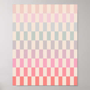 Zachte pastelstrepen 02 poster