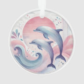 zachte pasteltinten dolfijnen ornament (achterkant)