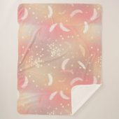 Zachte pastelveren | Romantisch Roze & Goud Gezell Sherpa Deken (Voorkant)