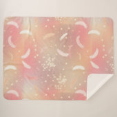 Zachte pastelveren | Romantisch Roze & Goud Gezell Sherpa Deken (Voorkant (horizontaal))