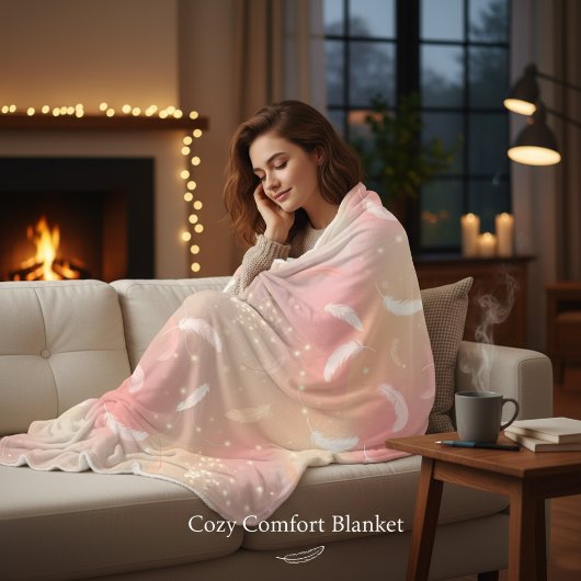 Zachte Pastelveren | Romantisch Roze & Goud Knus Fleece Deken