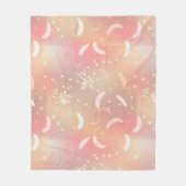 Zachte Pastelveren | Romantisch Roze & Goud Knus Fleece Deken (Voorkant)