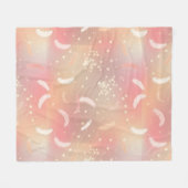 Zachte Pastelveren | Romantisch Roze & Goud Knus Fleece Deken (Voorkant (Horizontaal))