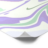 Zachte pastelwervels poster (Hoek)