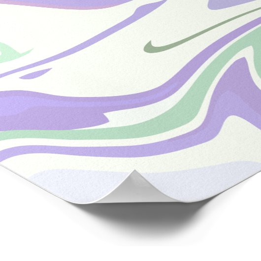 Zachte pastelwervels poster (Hoek)