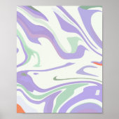 Zachte pastelwervels poster (Voorkant)