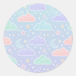 Zachte Pastelwolk en Ster Sticker Set