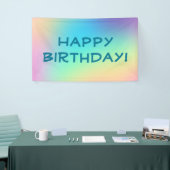 Zachte pasteurgradiënt "Happy Birthday" Spandoek (Beurs)