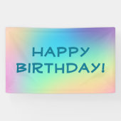 Zachte pasteurgradiënt "Happy Birthday" Spandoek (Horizontaal)