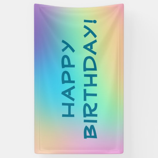 Zachte pasteurgradiënt "Happy Birthday" Spandoek (Verticaal)