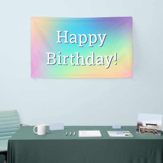 Zachte pasteurgradiënt "Happy Birthday" Spandoek (Beurs)