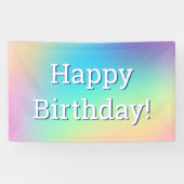 Zachte pasteurgradiënt "Happy Birthday" Spandoek (Horizontaal)