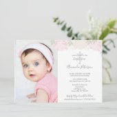 Zachte pastroze pony's Cross Girl Baptisme Kaart (Staand voorkant)