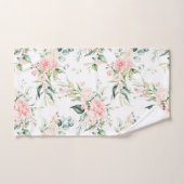 Zachte pastroze roze roze bloempatroon bad handdoek (Handdoek)